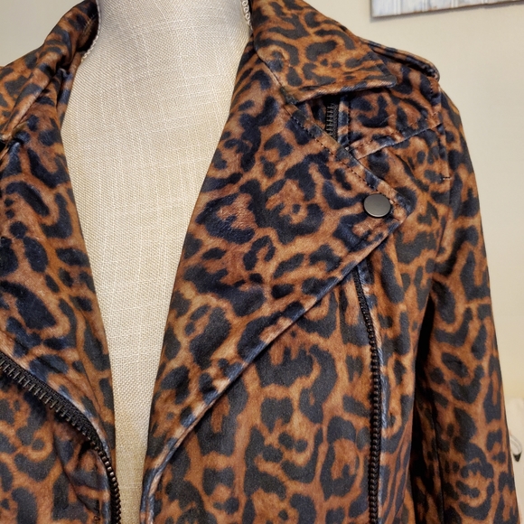Romeo & Juliet Couture leopard moto jacket velour - Picture 8 of 16